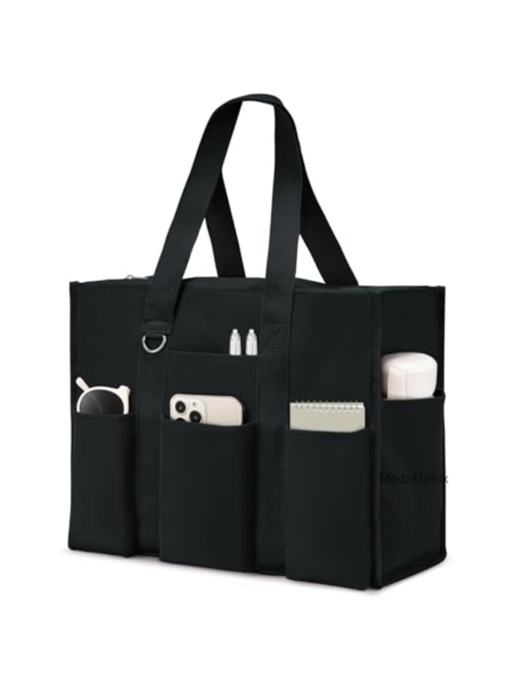 Large Waterproof Tote Bag 12 Pockets Zip Utility Work School Bag
